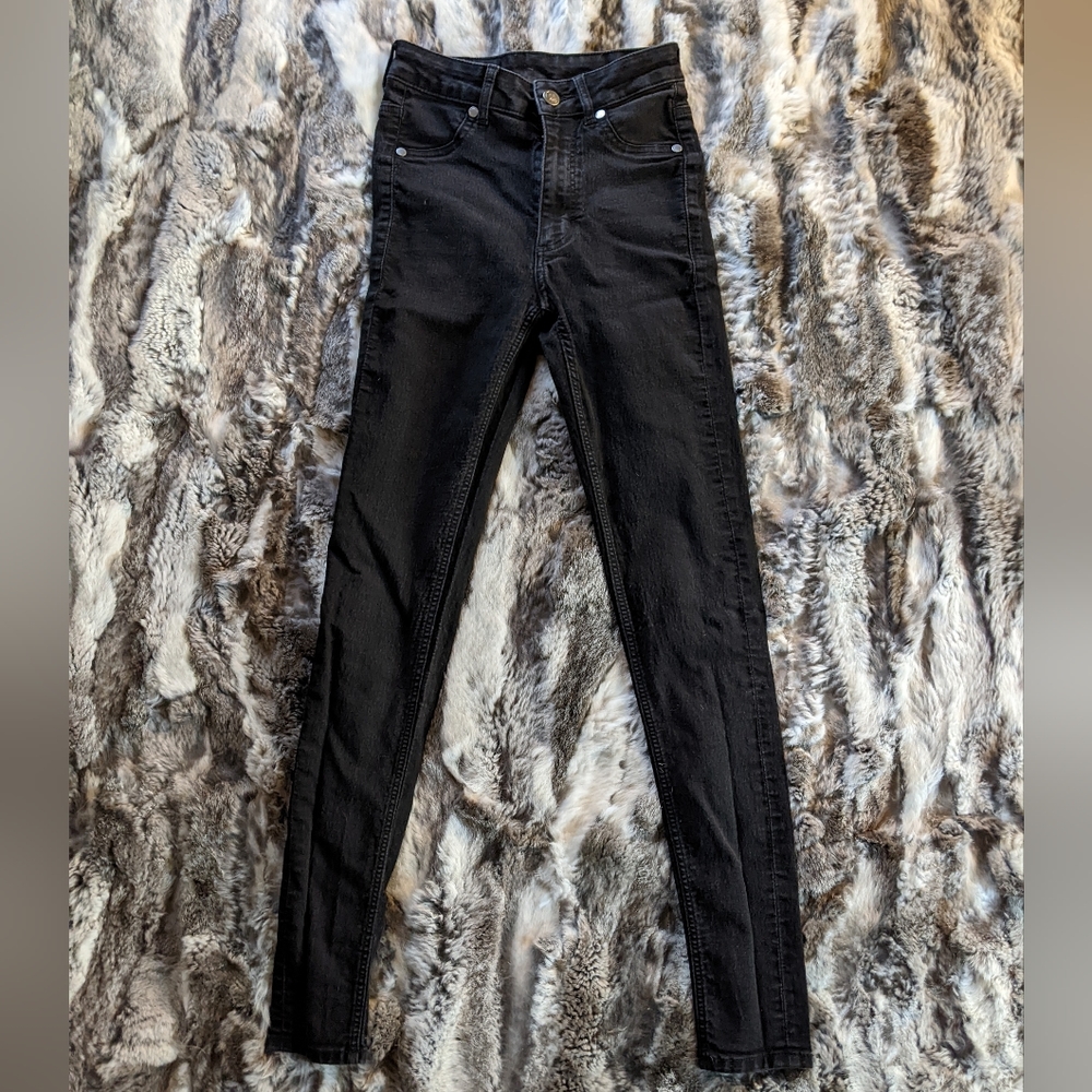 3 Cheap Monday Spray On High Waisted Jeans